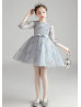 Gray Tulle Sparkly Flower Girl Dress Gray Tulle Sparkly Flower Girl Dress